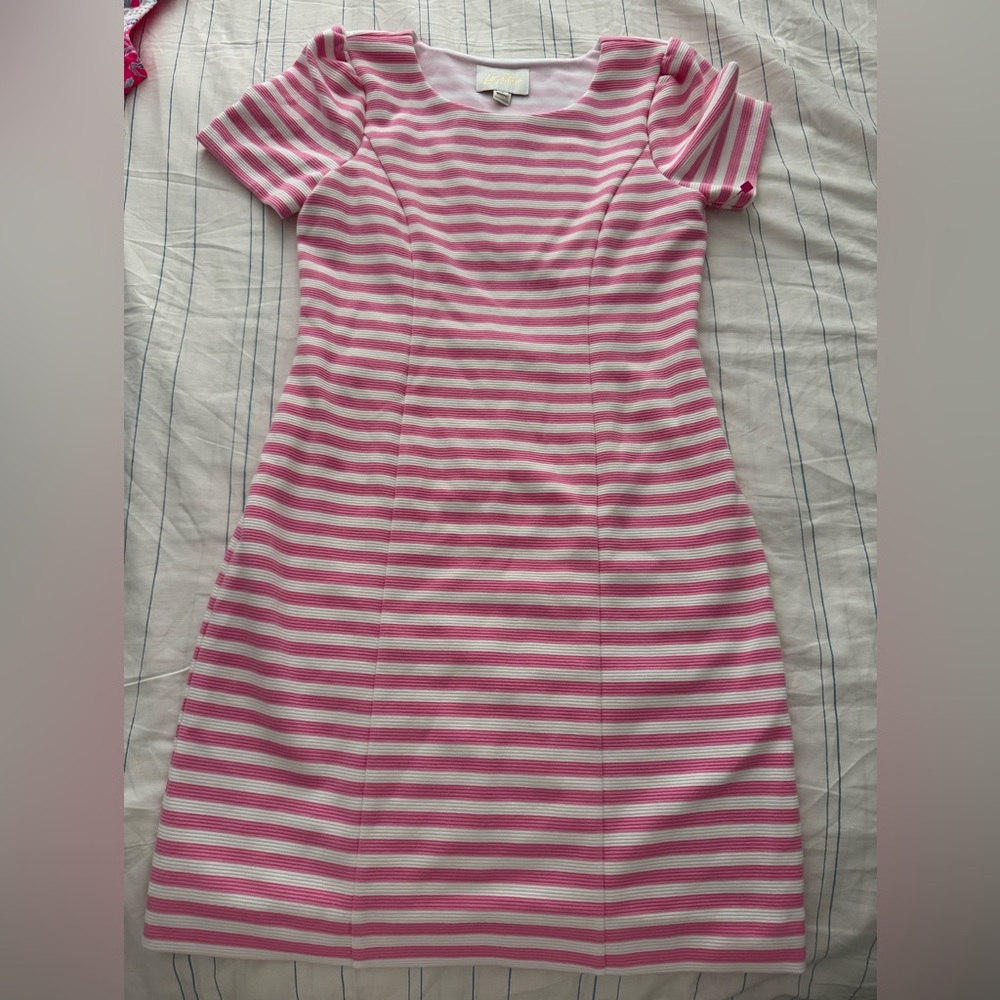 Lilly Pulitzer Pink and White Striped Cutout Top